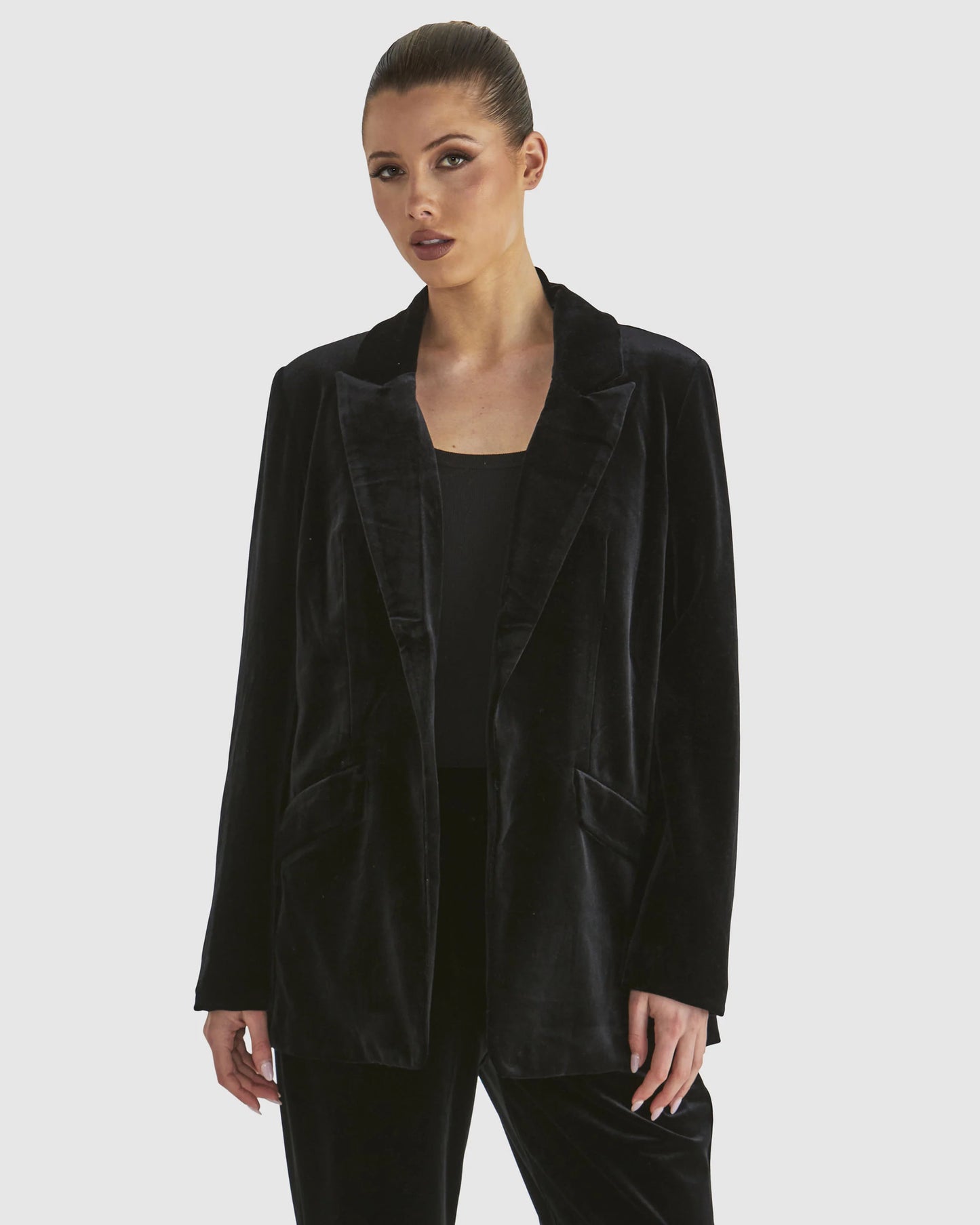 Fate+Becker Mustang Sally Velvet Jacket Black