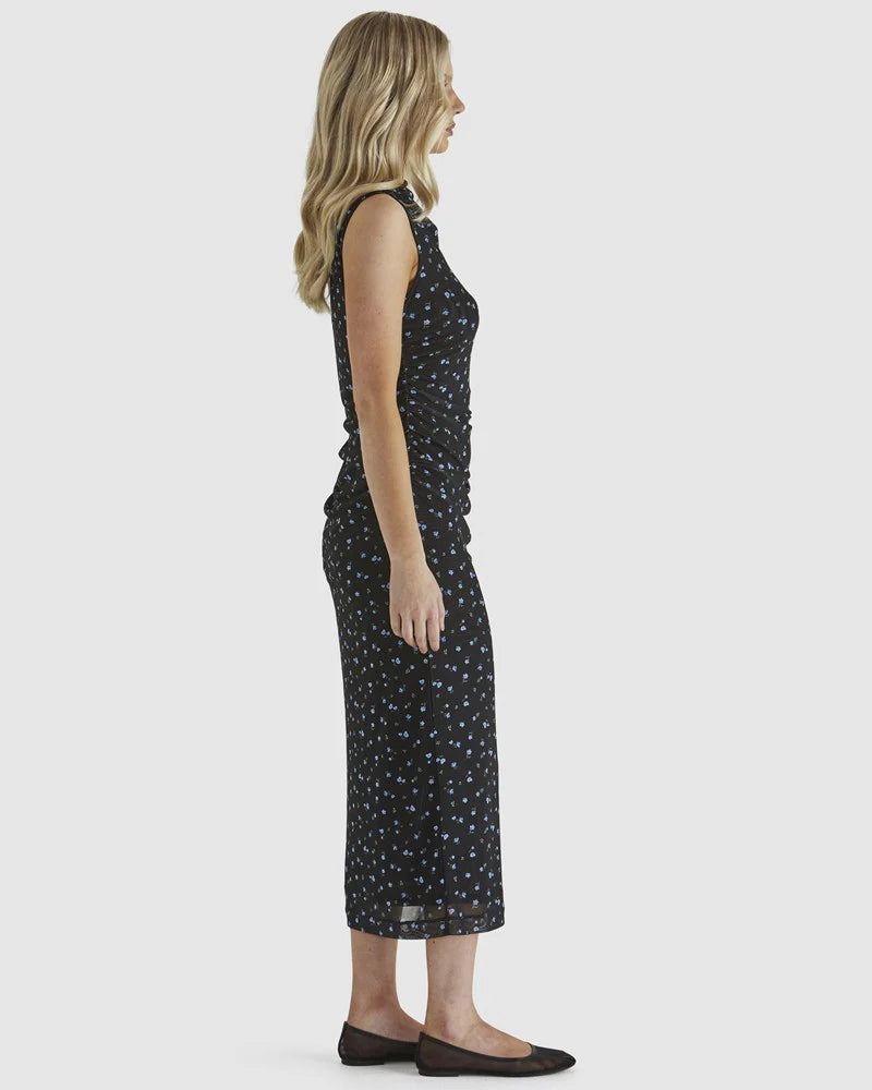 Sass Lauretta Mesh Dress- Black Ditsy