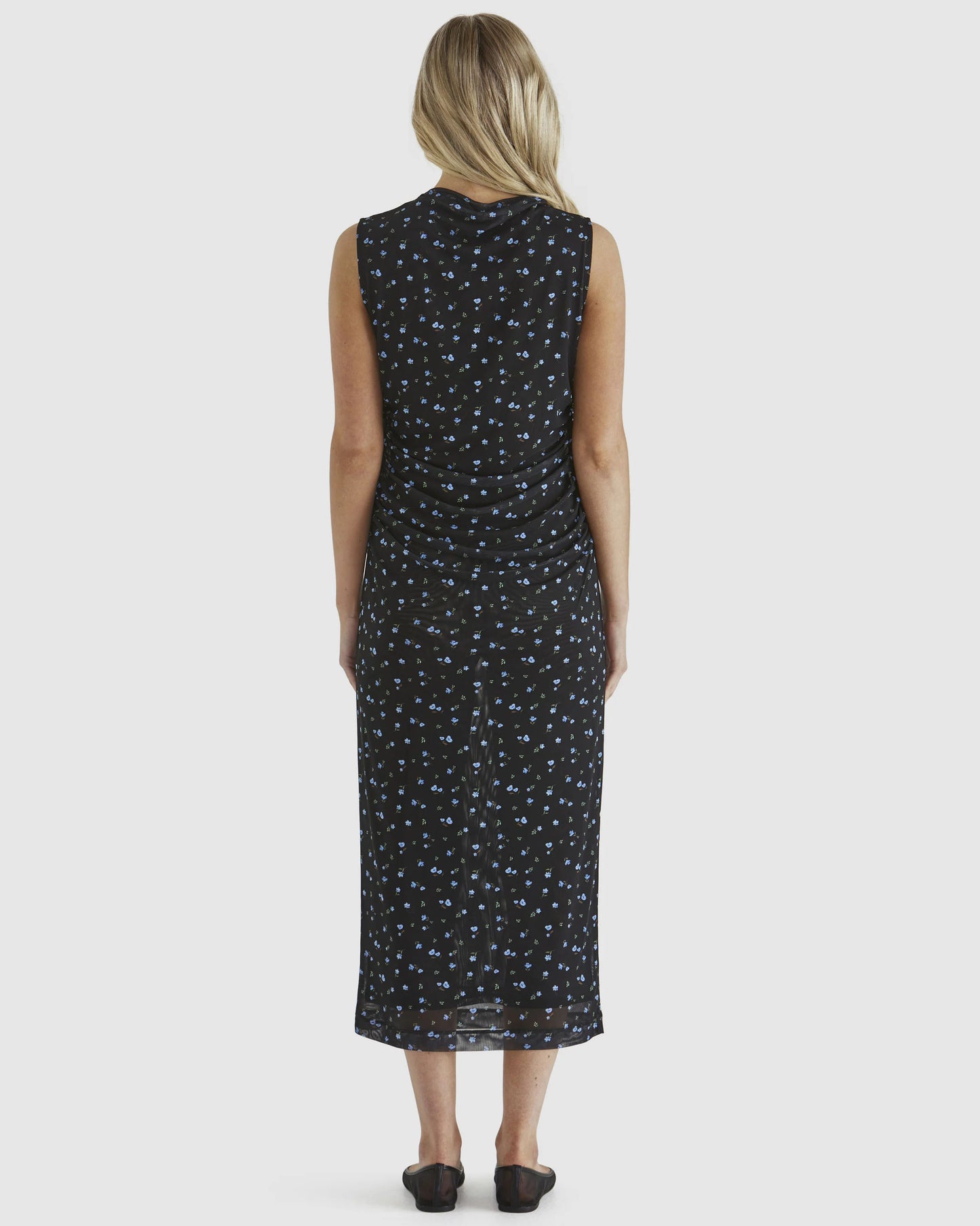 Sass Lauretta Mesh Dress- Black Ditsy