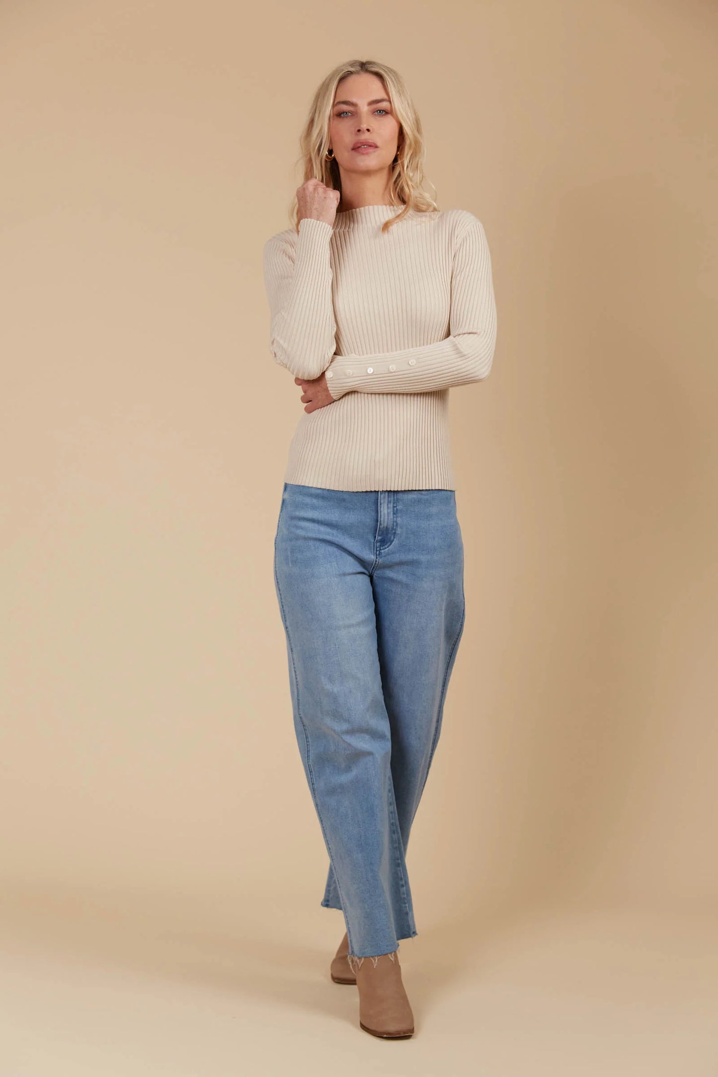 Isle of Mine Juno Knit Top Canvas