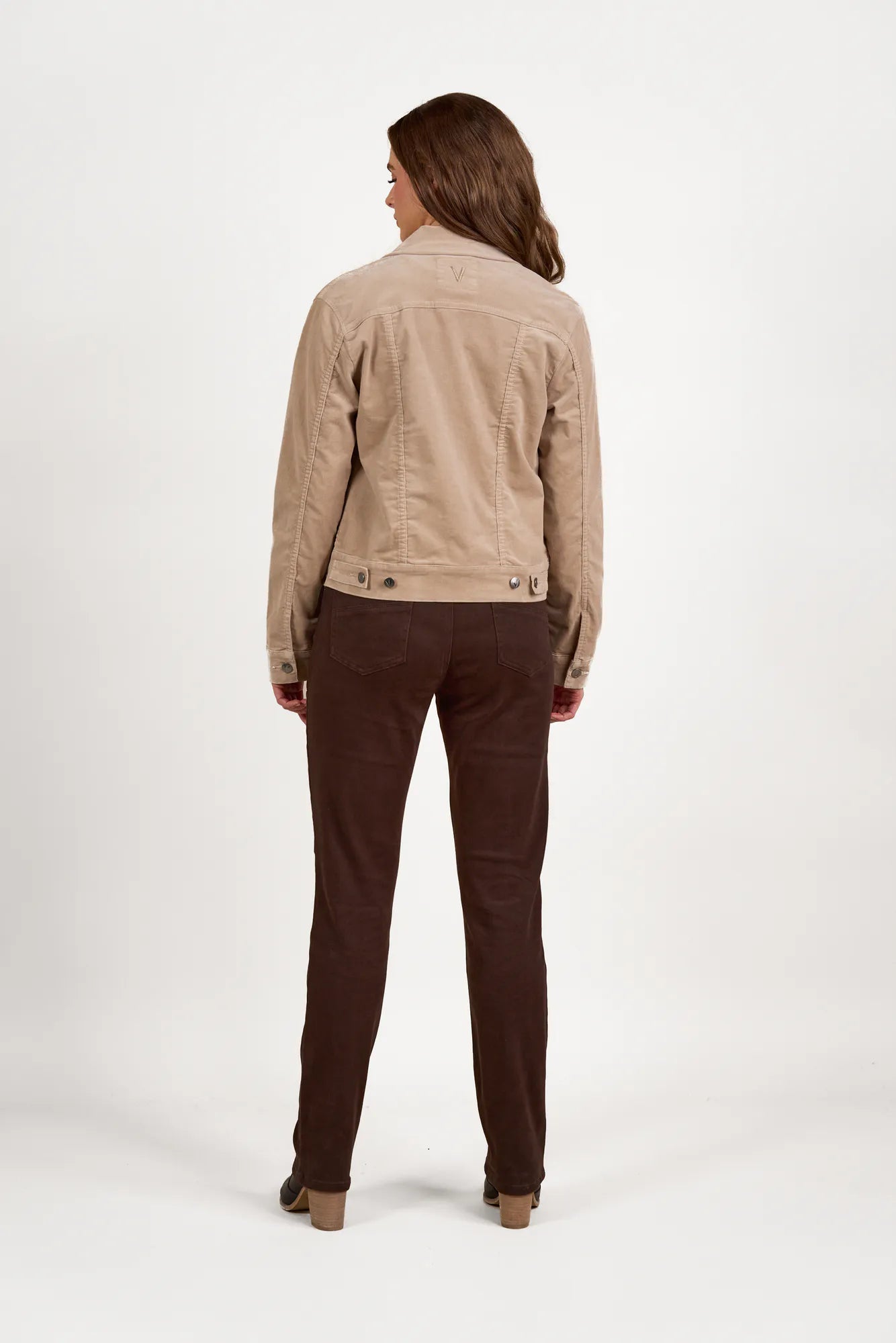 Vassalli Pinwhale Cord Denim Jacket Oat