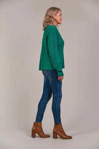 Eb & Ive Palmer Cable Knit Teal