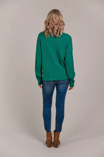 Eb & Ive Palmer Cable Knit Teal