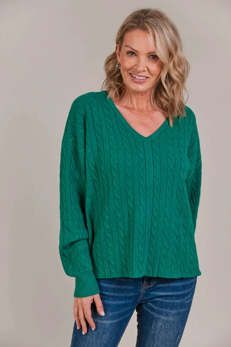 Eb & Ive Palmer Cable Knit Teal
