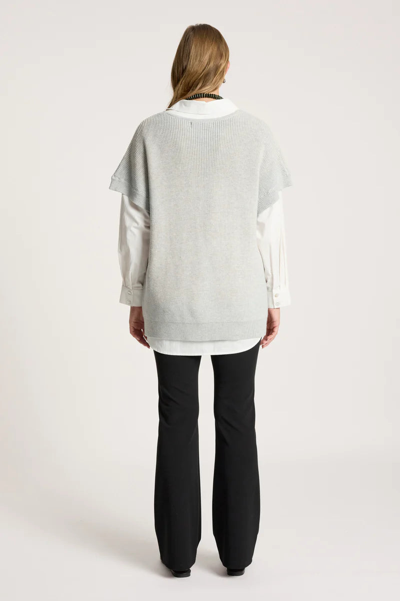 Eb & Ive Berber Vest Cardigan- Marle