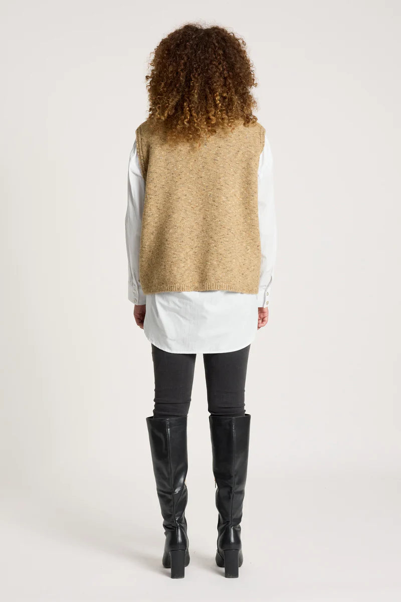 Eb & Ive Zarda Knit Vest- Mocha