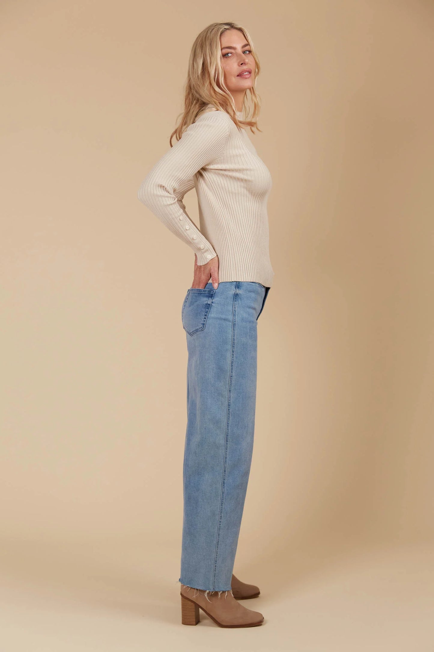 Isle of Mine Juno Knit Top Canvas