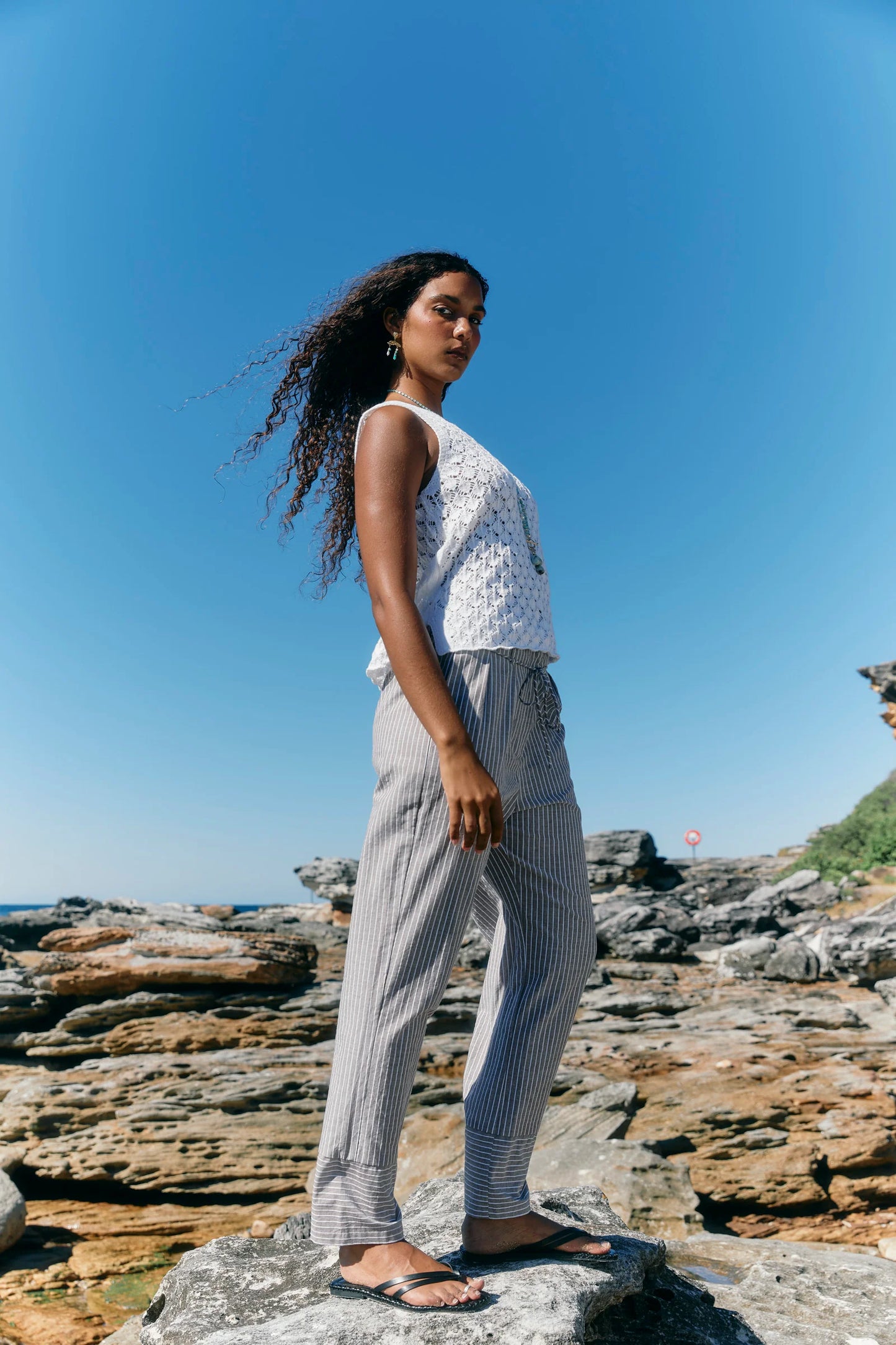 Isle of Mine Mia Top Knit White