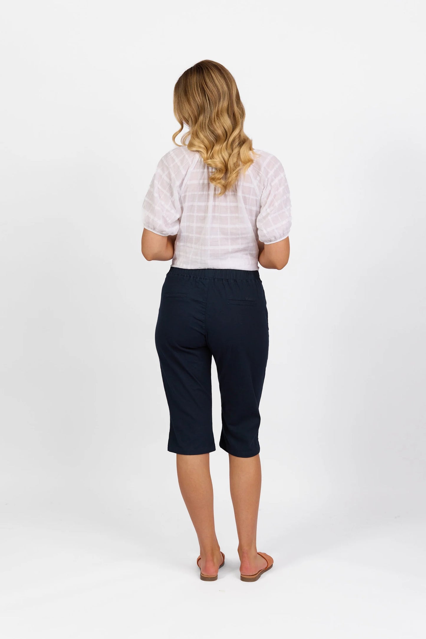 Vassalli Below Knee skinny Leg Pant-Ink