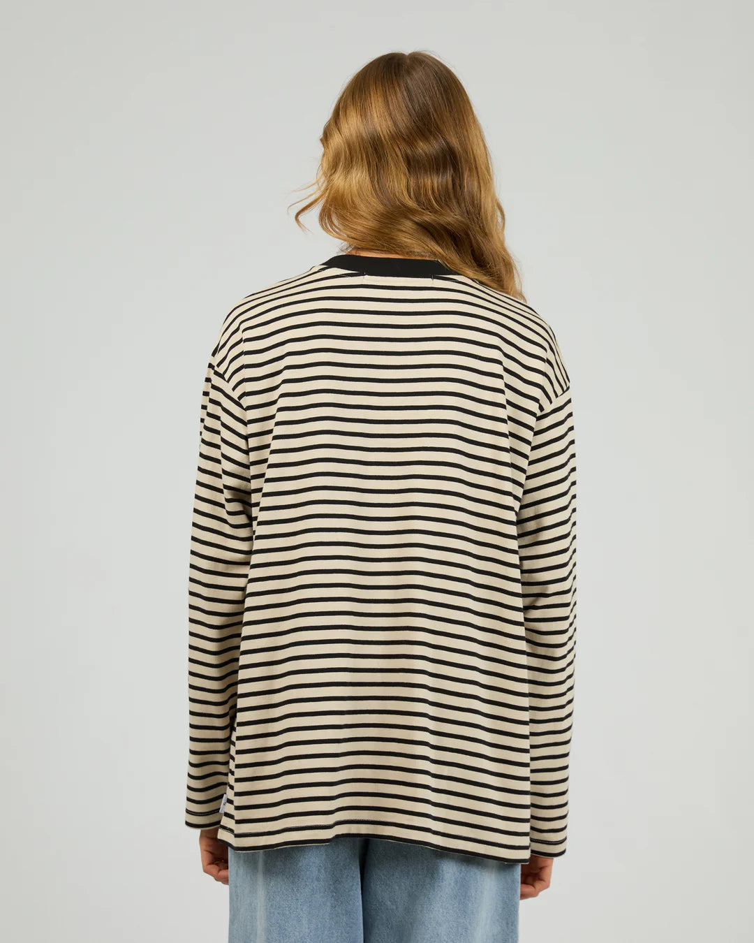 Silent theory Foundation Stripe L/S Tee Black