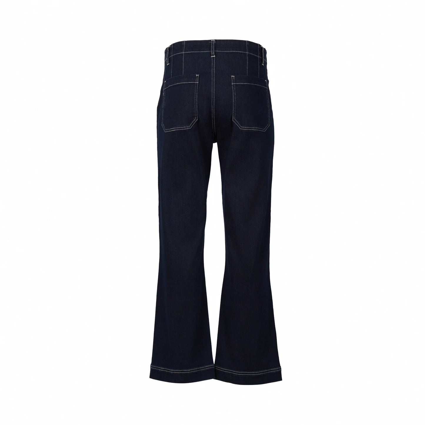 Vassalli Wide Leg Ankle Grazer Jean Ink Denim