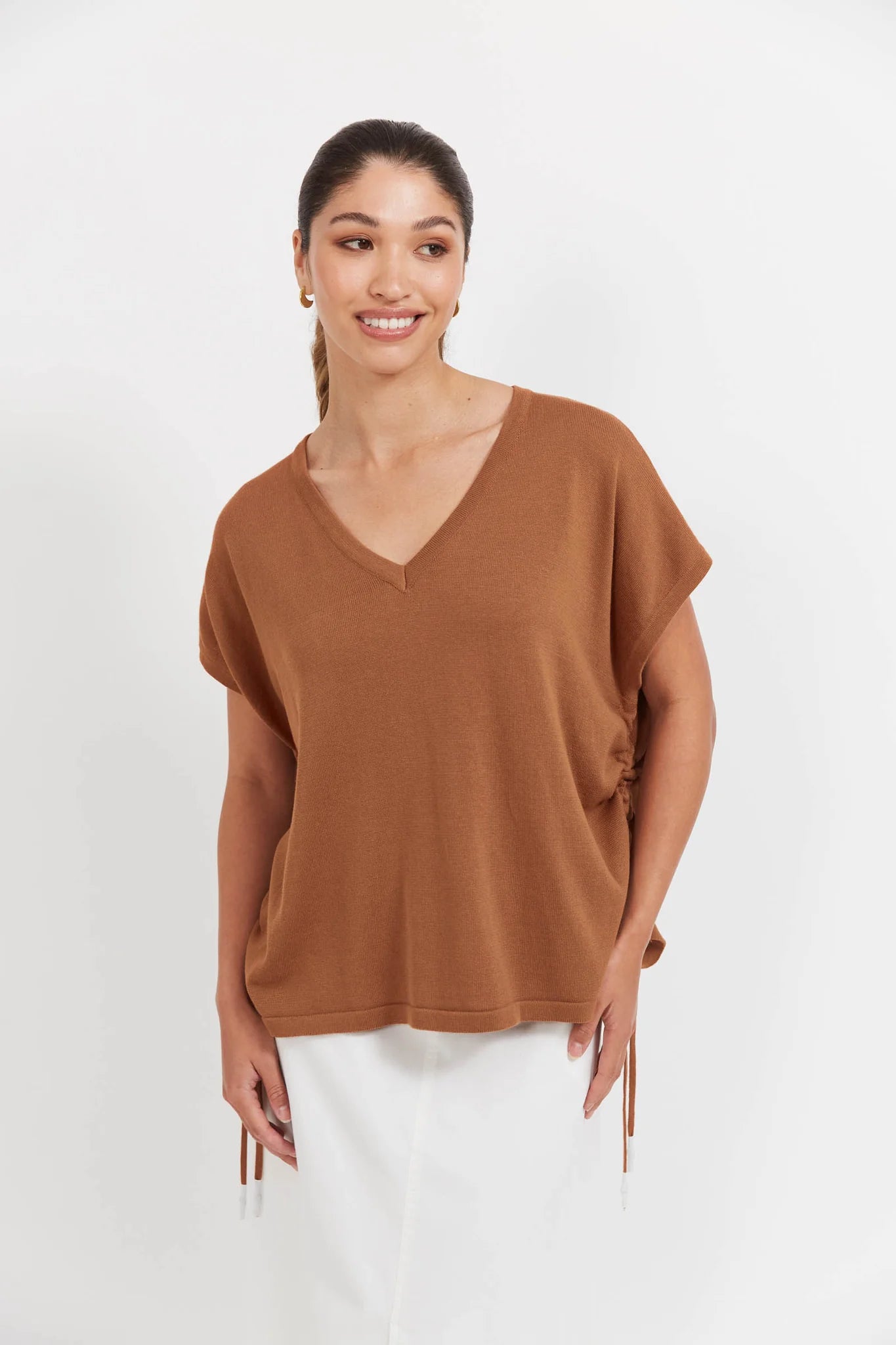 Haven Haiti Tie Knit Top- Tan