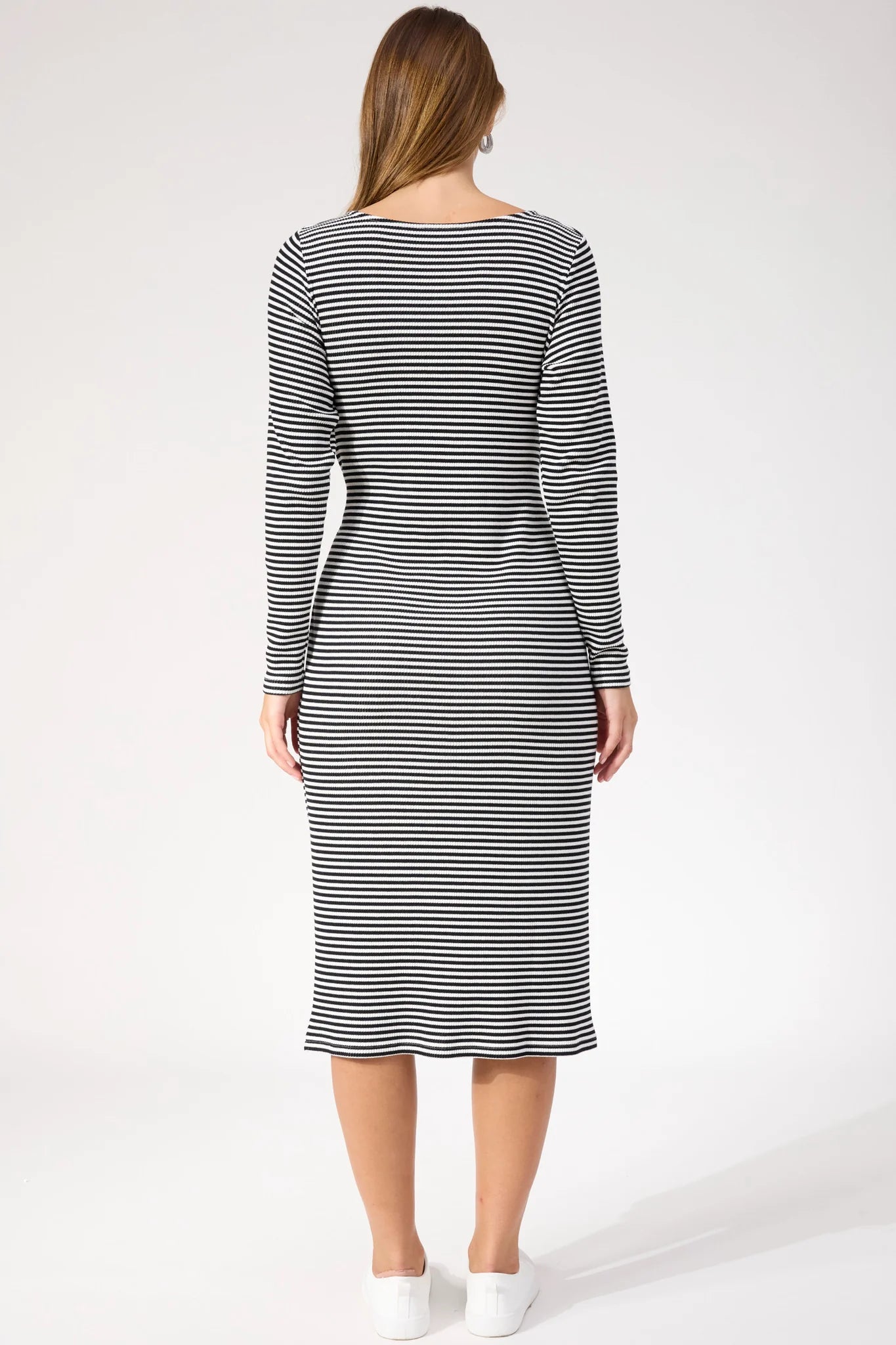 Haven Levi Stripe Dress Black