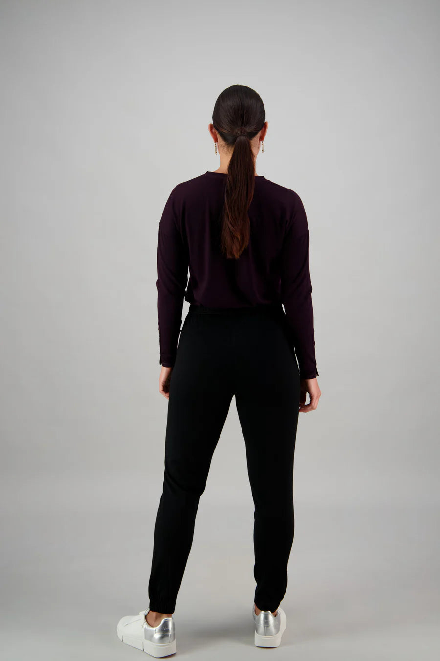 Vassalli Merino Relaxed Pull On Pant Black