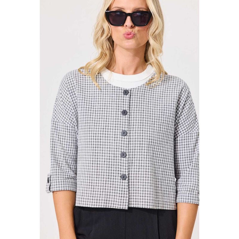 Lemon Tree Thelma Jacket Grey/White Check