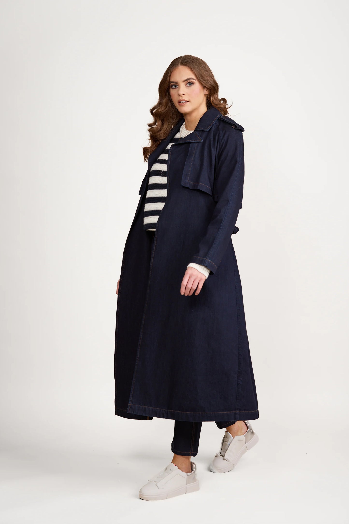 Vassalli Denim Trench Dark Denim