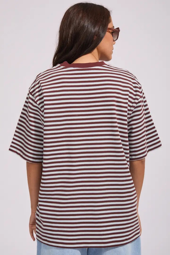 Silent Theory Stripe Tee Light Blue