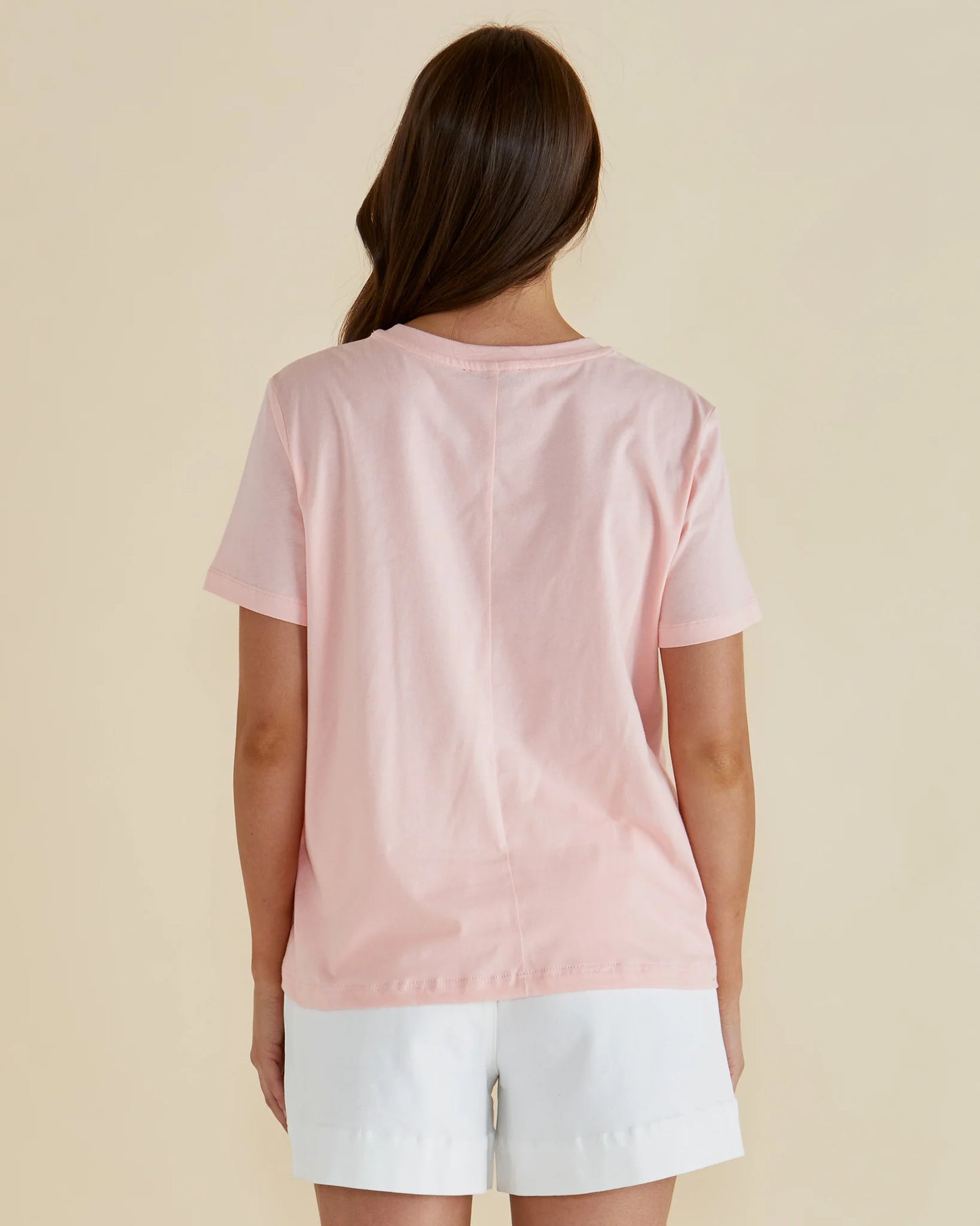 Betty Basics Ellia Crew Tee-Santorini Print Pink