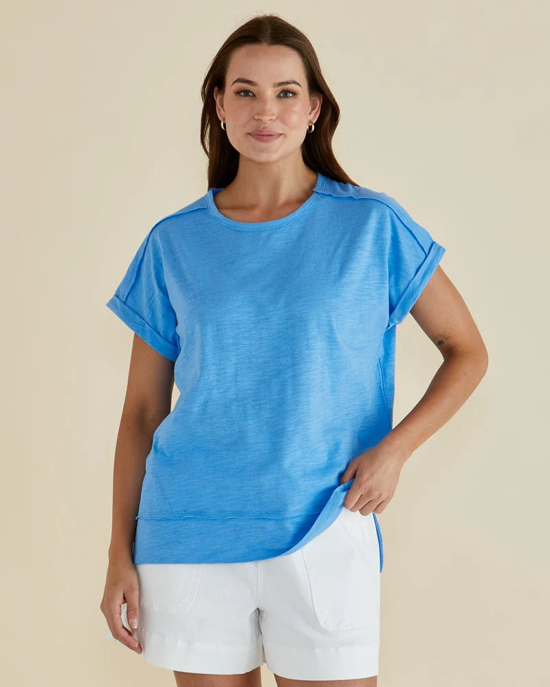 Betty Basics Shirley SS Tee-Blue