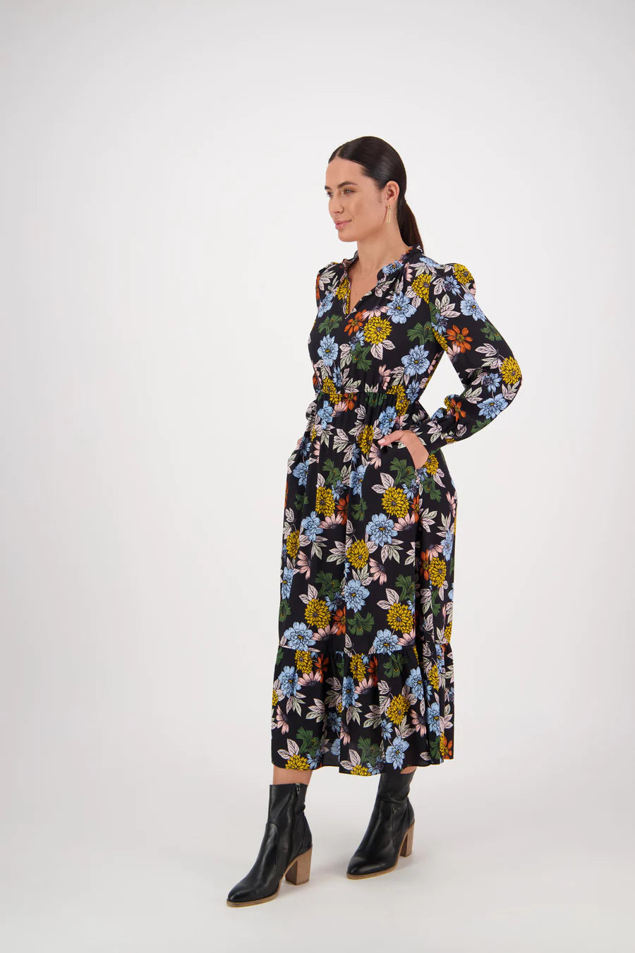 Vassalli Frill Neck Dress Viva La Bloom