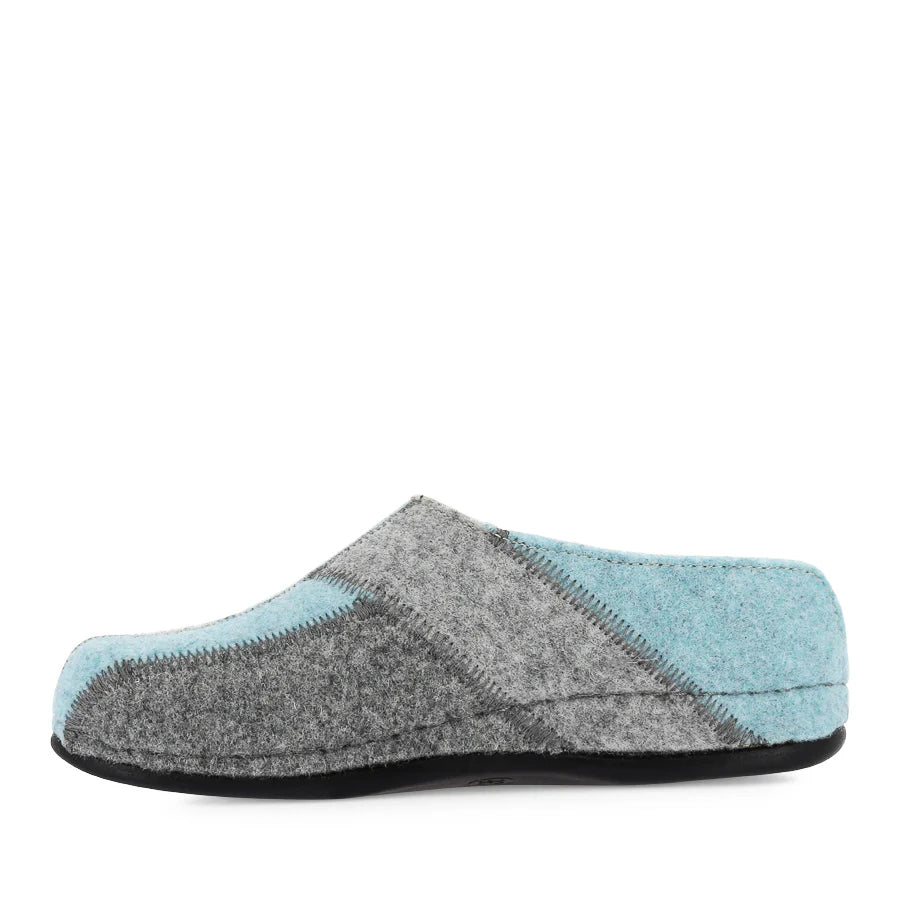 Dr Feet Hilda Light Blue/Grey Slipper