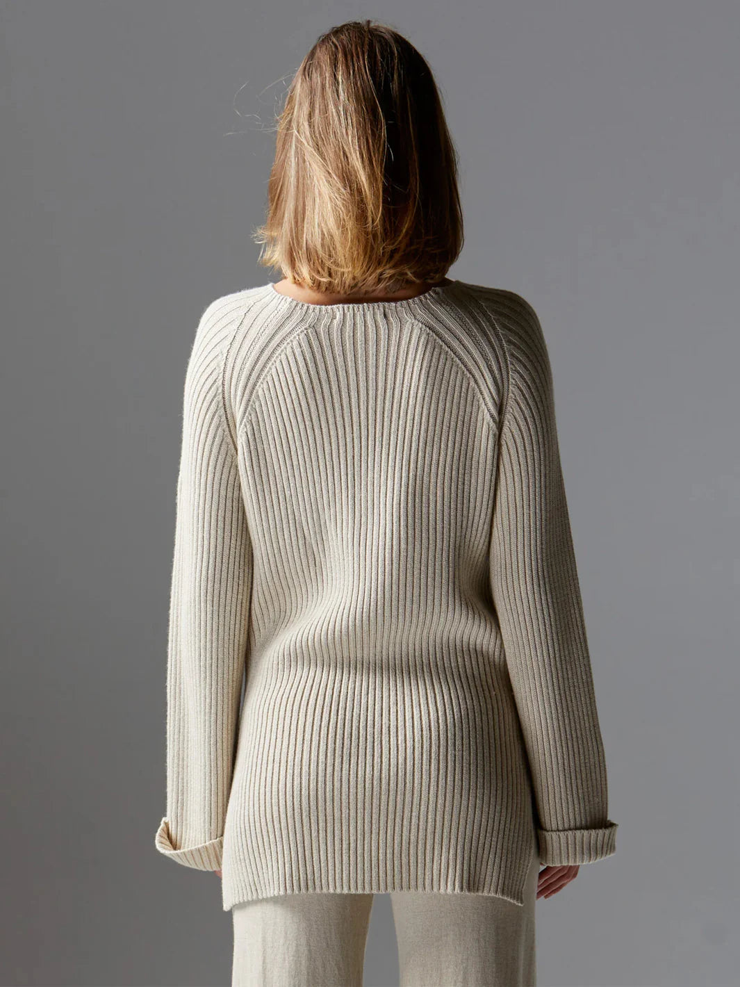 Fate & Becker Bluebell Rib Tunic Ecru