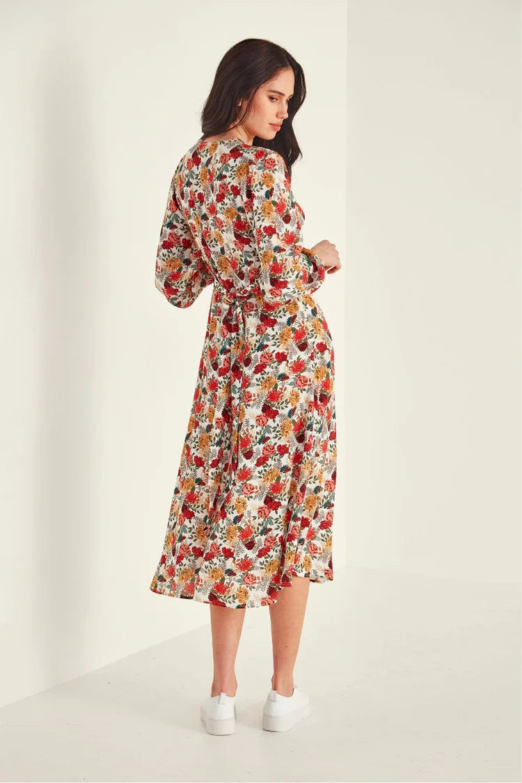 Lemon Tree Design Jasmin Dress Ecru Print