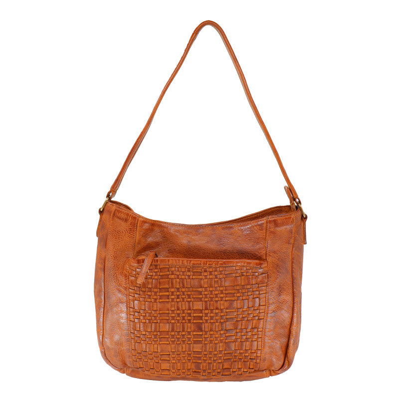 Baron Hand Finished Shoulder Bag Tan