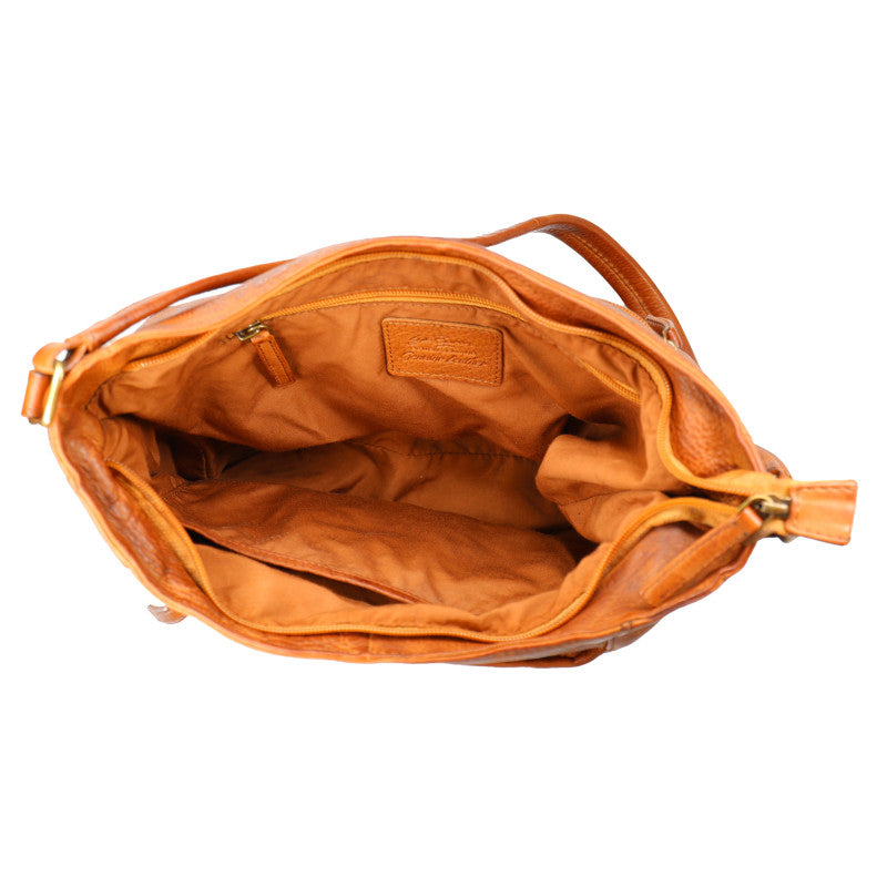 Baron Hand Finished Shoulder Bag Tan