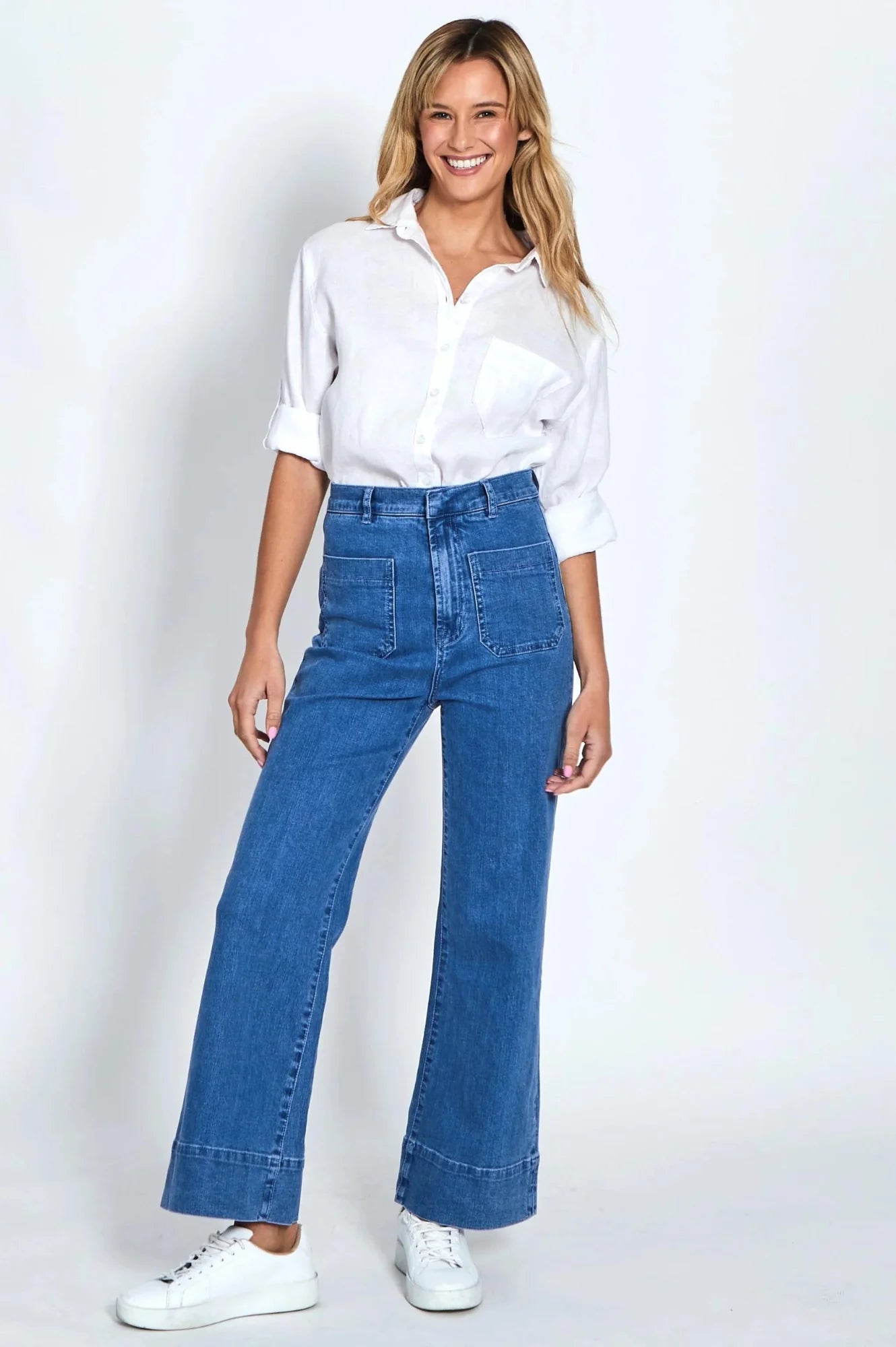 Monaco Milan Flare Jeans Blue