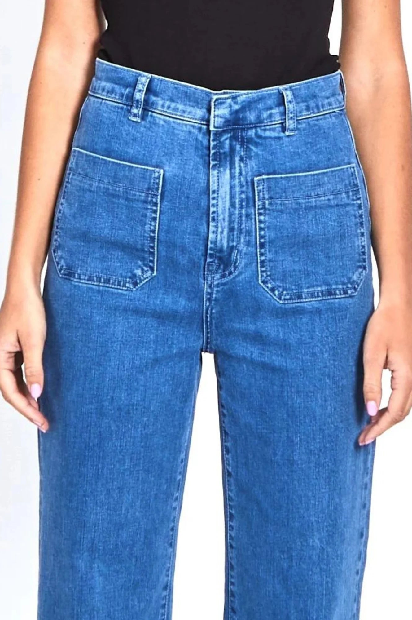 Monaco Milan Flare Jeans Blue
