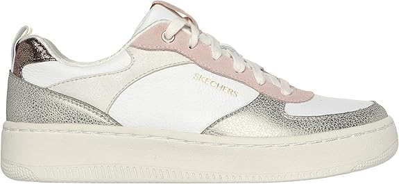 Skechers Sport Court 92 Sheer Shine White/Pink/Gold