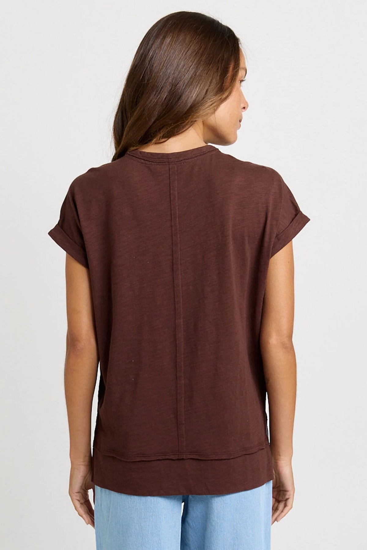 Betty Basic Shirley SS Tee Chocolate Brown