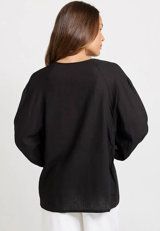 Betty Basics Bella Blouse Black