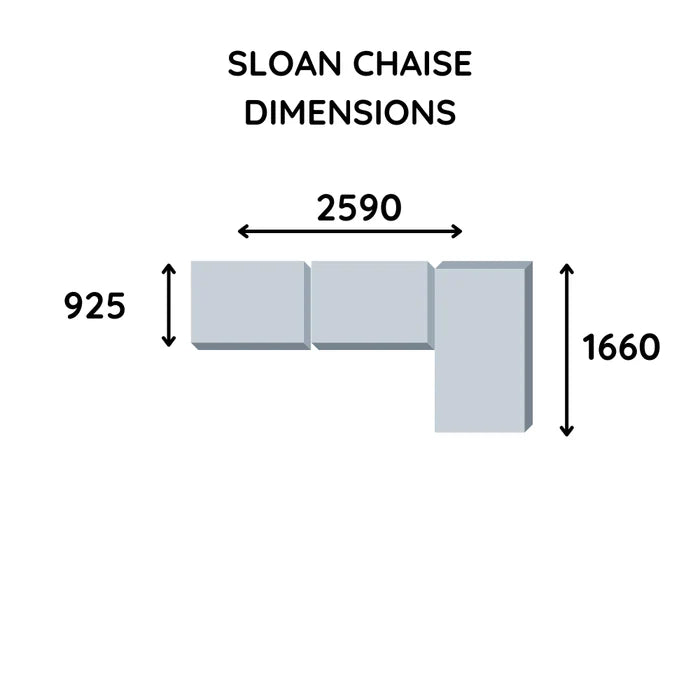 Sloane Sofa Bed with Chaise and Storage