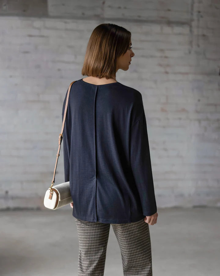 Vassalli Merino Quinn Top -Midnight