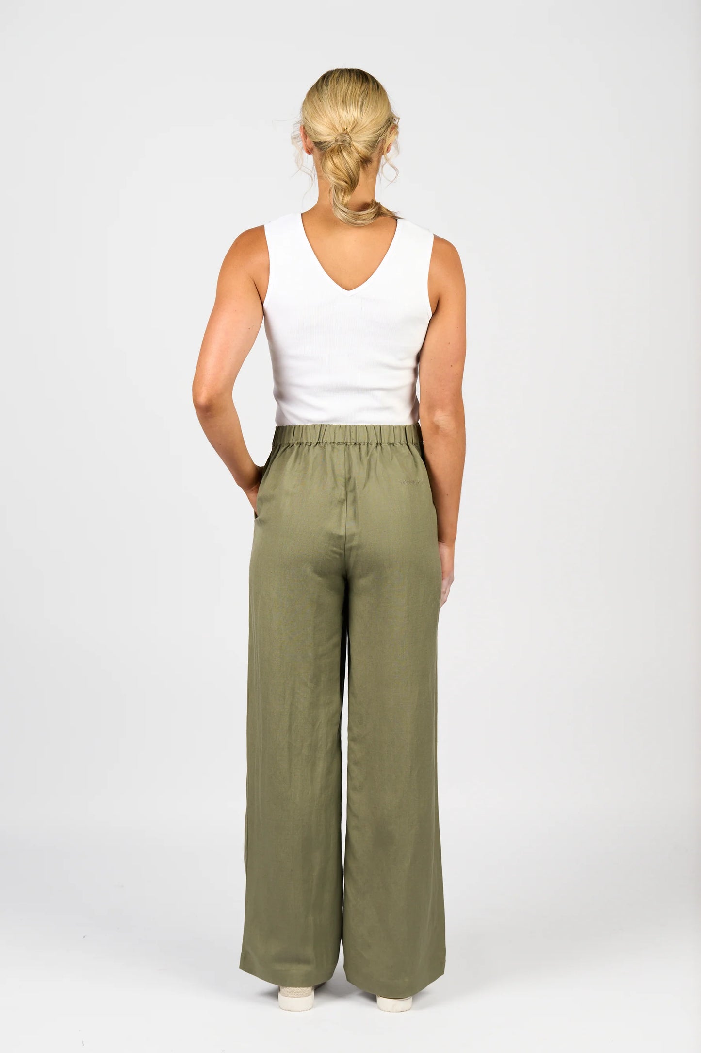 Vassalli Wide Leg Pant - Sage