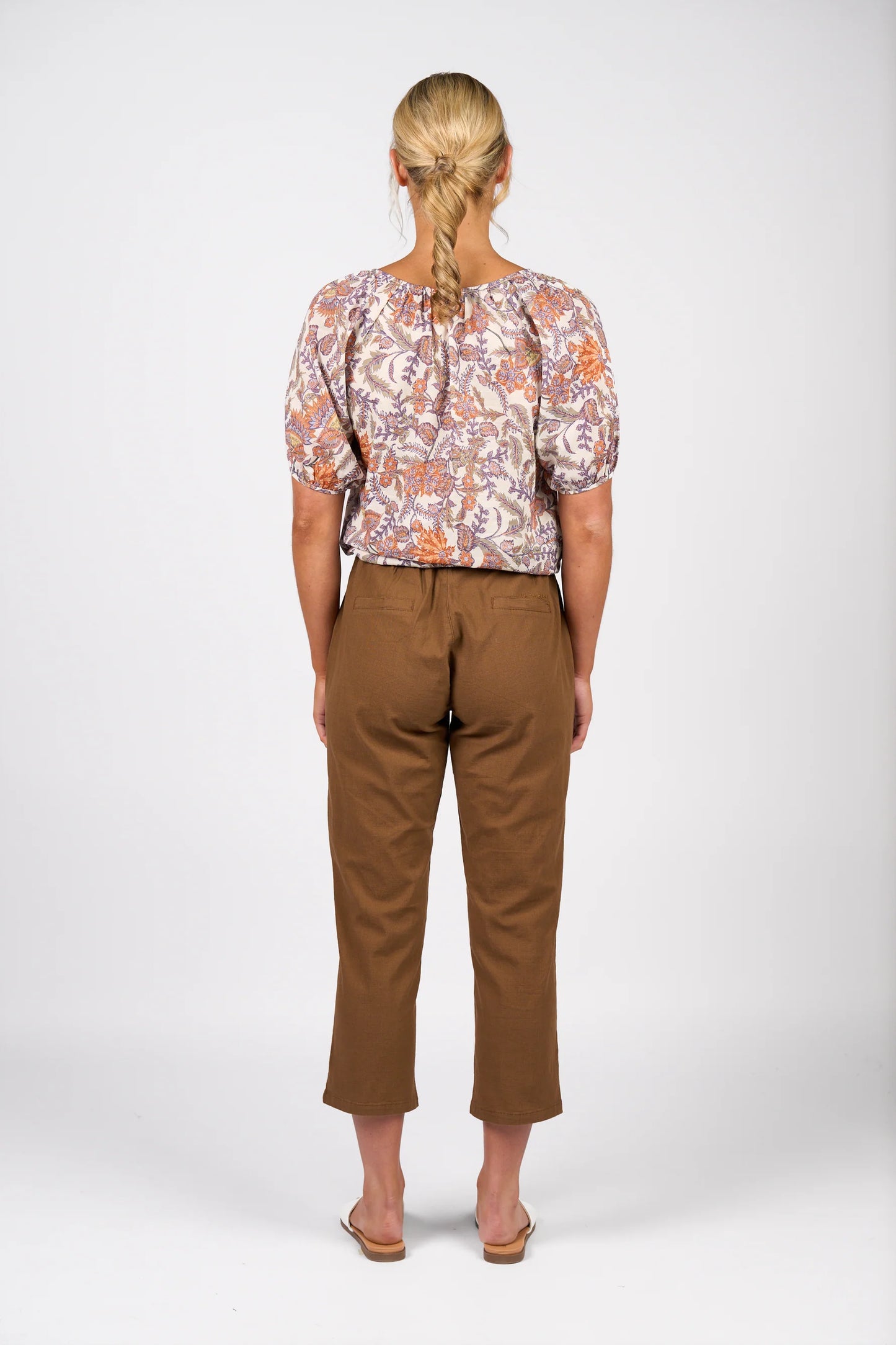 Vassalli 7/8 Slim Leg Pant-Pecan