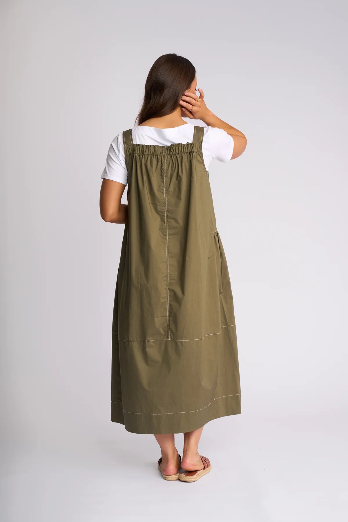 Vassalli Blend Dress Khaki
