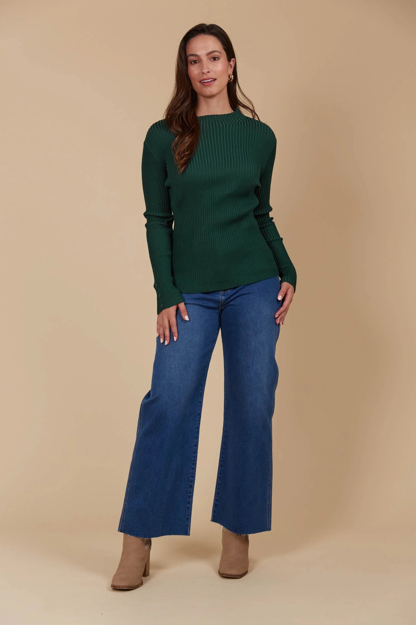 Isle of Mine Juno Knit Top Pine