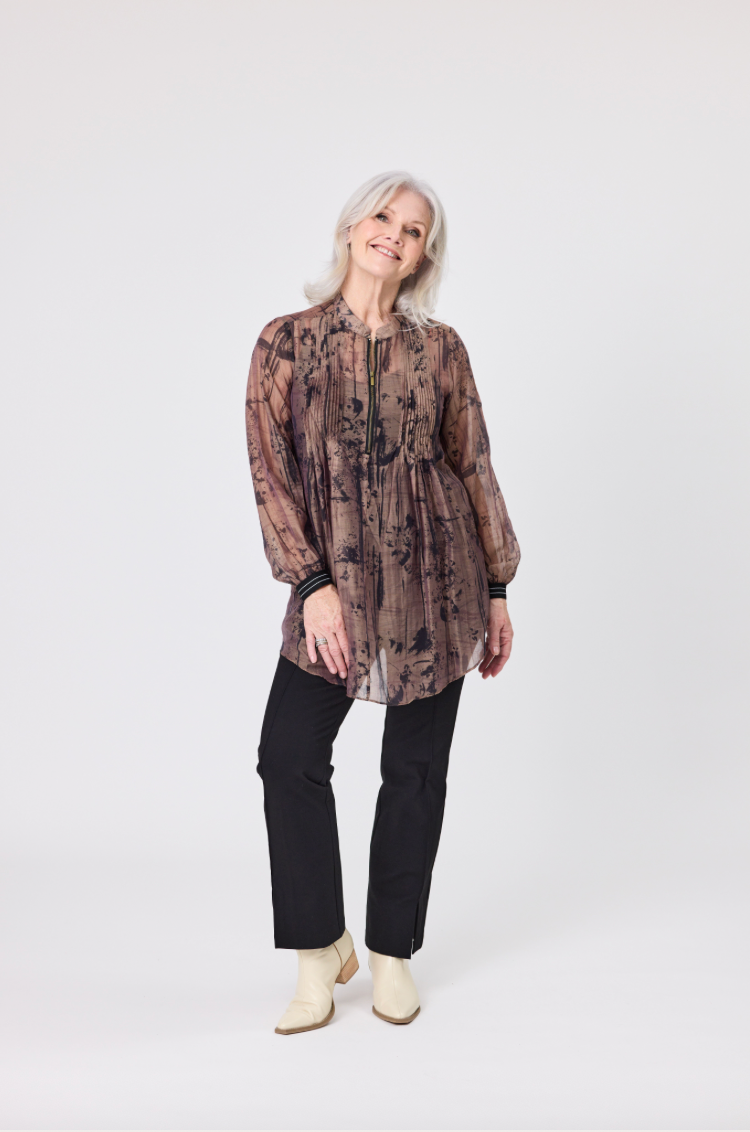 Lemon Tree Liza Top & Singlet Brown Shades