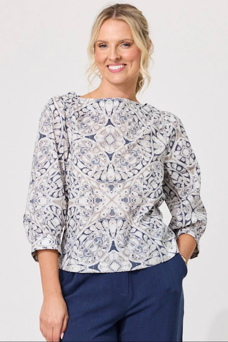 Lemon Tree Lolita Top Mosaic Print