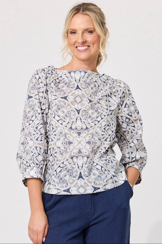 Lemon Tree Lolita Top Mosaic Print