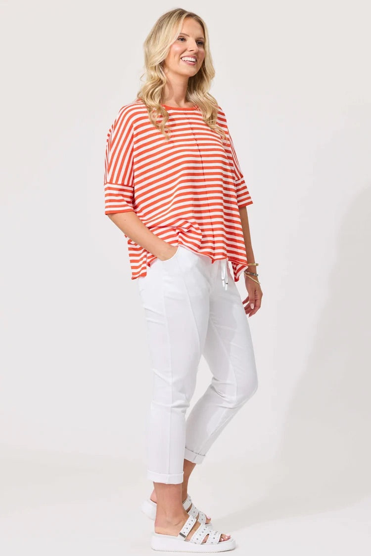 Lemon Tree Candela Knit White Orange