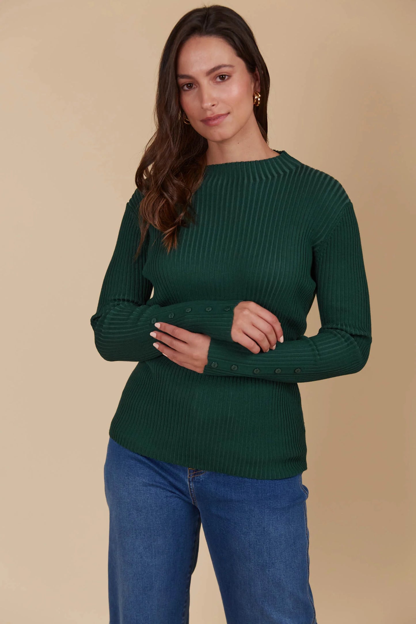 Isle of Mine Juno Knit Top Pine