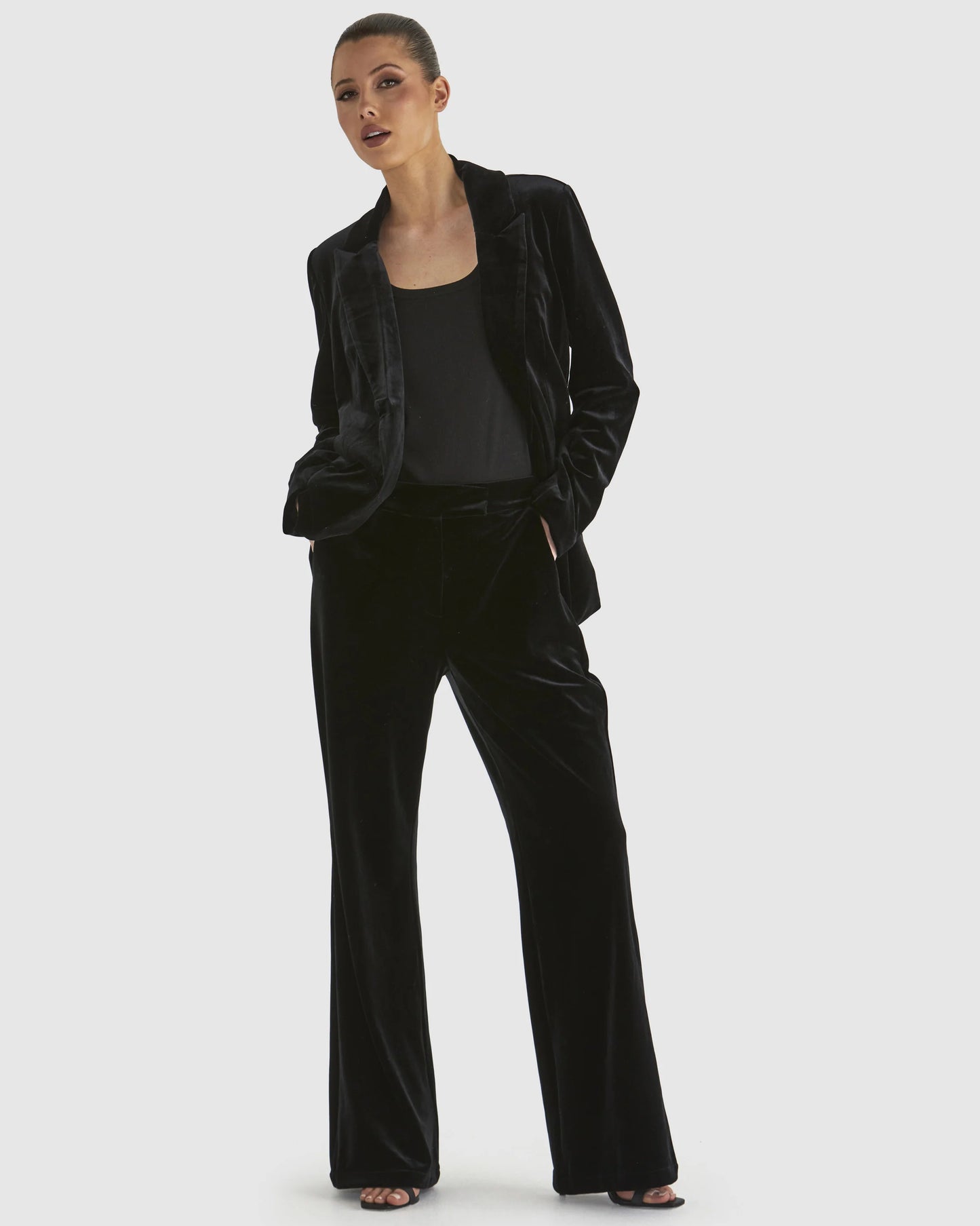 Fate+Becker Mustang Sally Velvet Pant Black