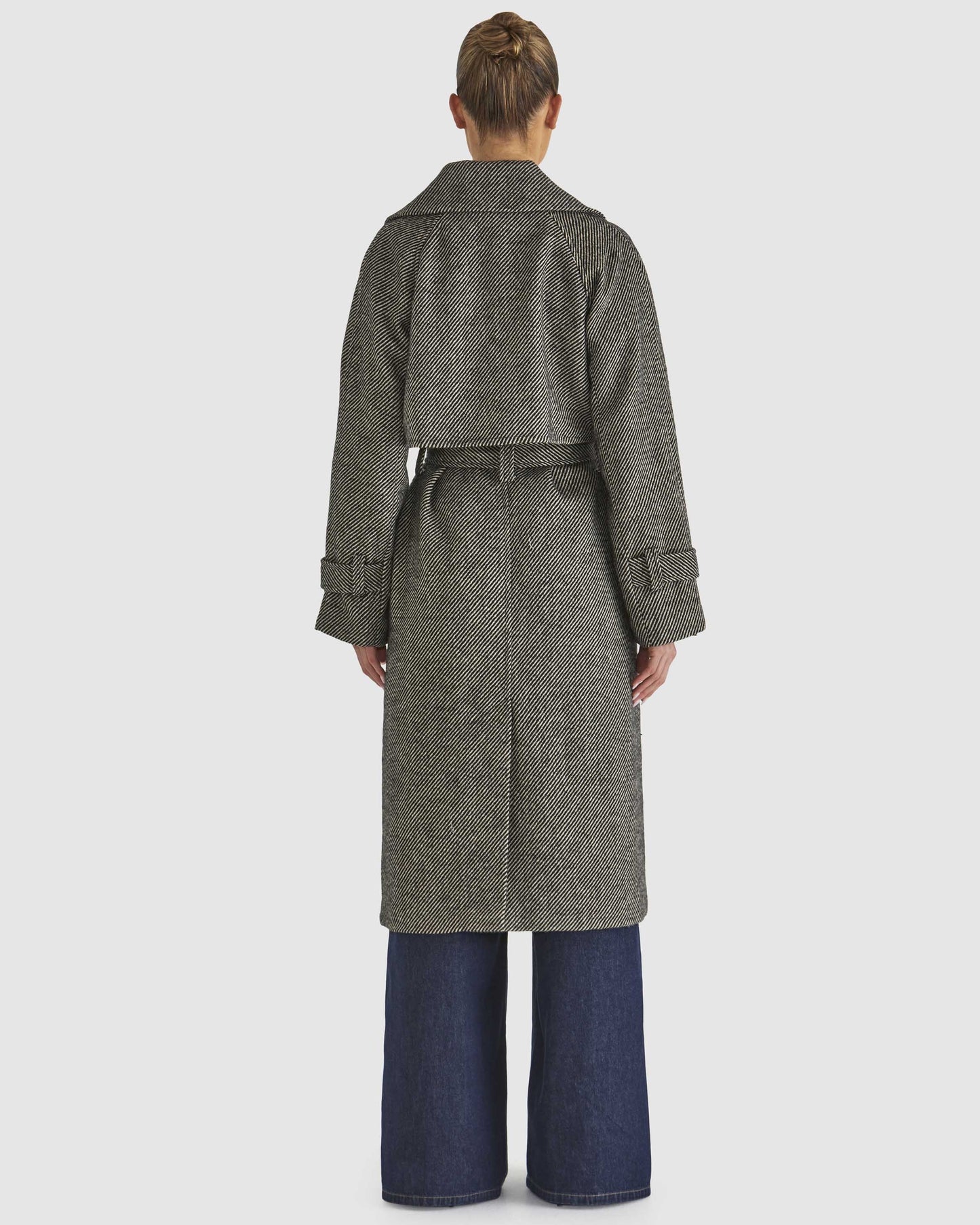 Fate+Becker Charmer Trench Coat Black/Cream