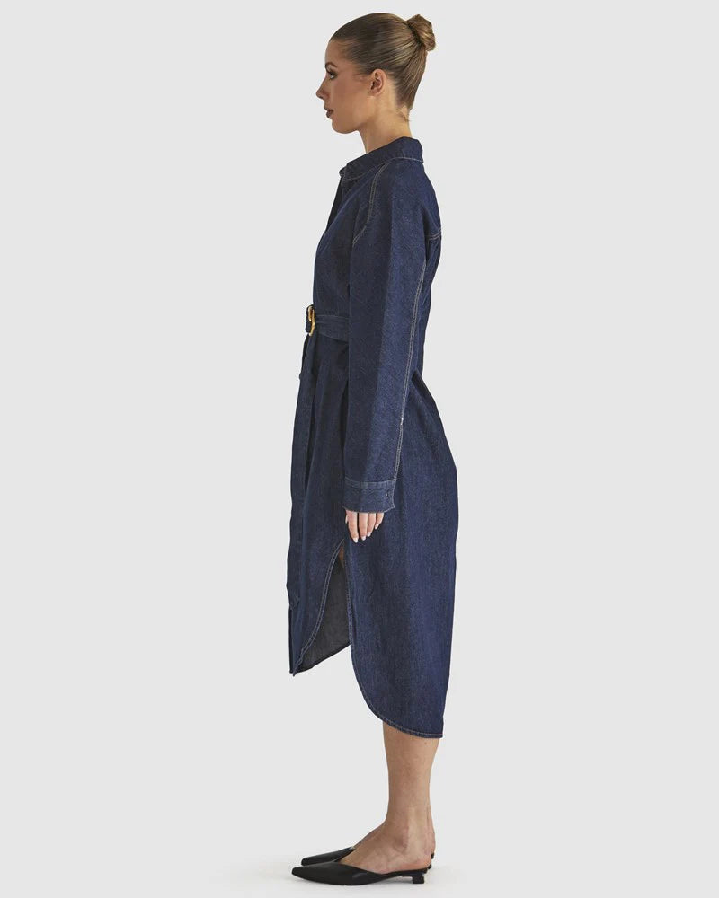 Fate+Becker Soaring Shirt Dress Indigo
