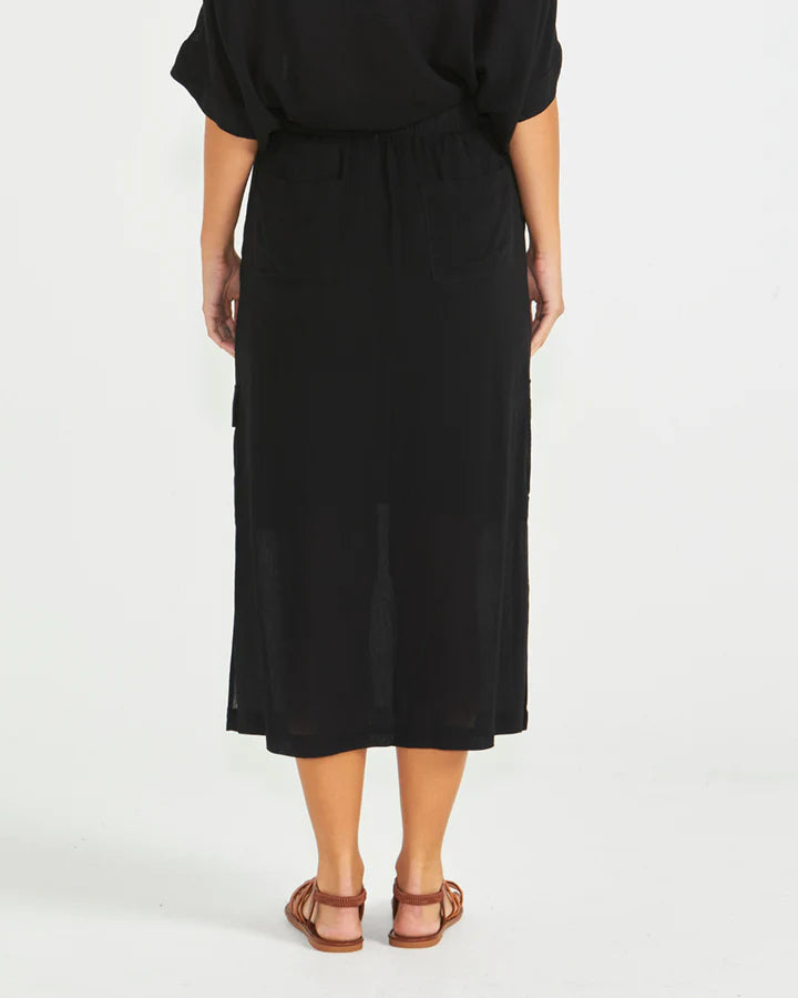 Sass Raya Cargo Skirt Black