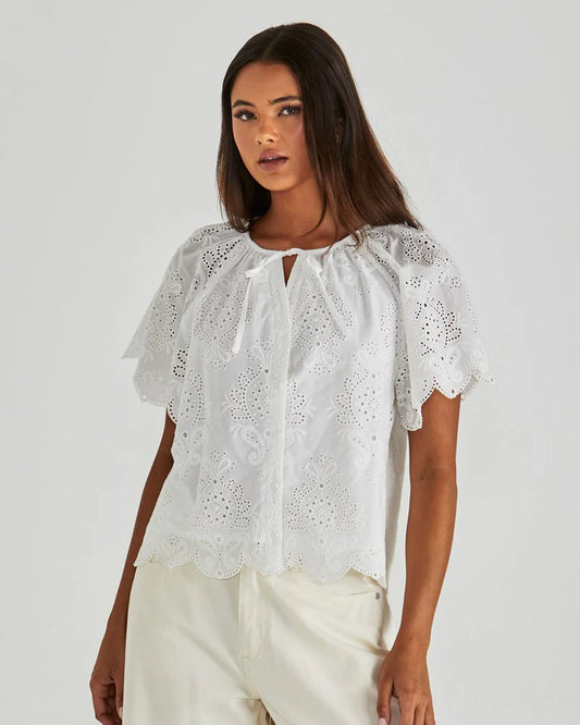 Sass Ani Blouse-White